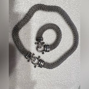 DSMK Stainless weaved necklace and bracelet